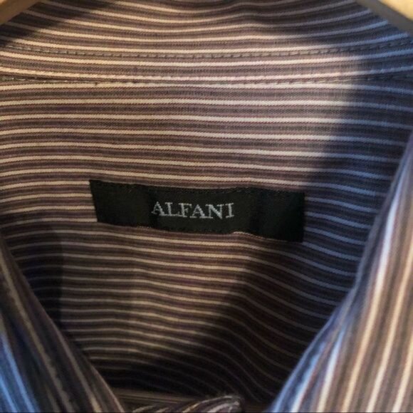 Alfani Short Sleeve Shirt‎ with Pintuck Pleat Size M - Picture 4 of 5